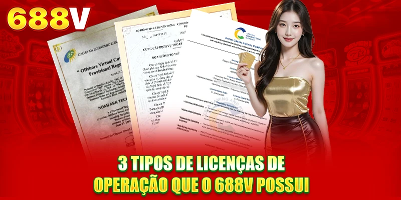 3 tipos de licenças de operação que o 688V possui