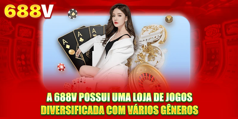 A 688V possui uma loja de jogos diversificada com vários gêneros