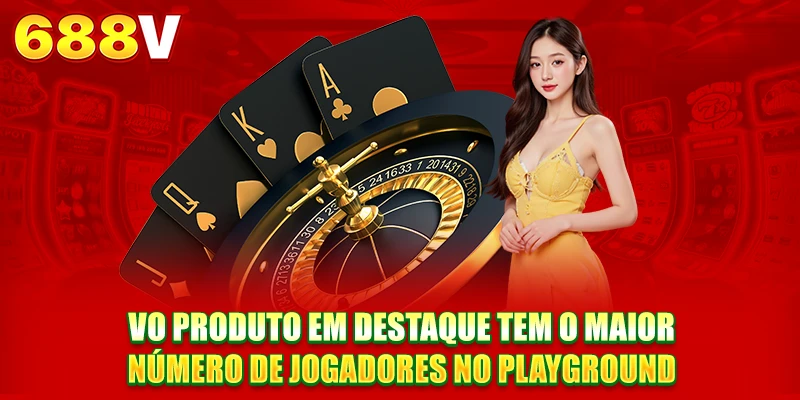 VO produto em destaque tem o maior número de jogadores no playground.
