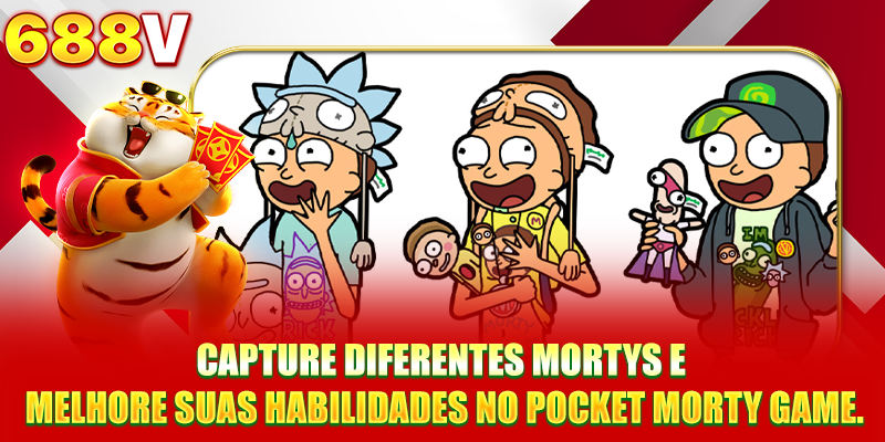Capture diferentes Mortys e melhore suas habilidades no Pocket Morty Game