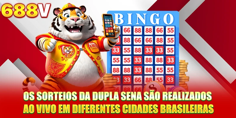 Os sorteios da Dupla Sena são realizados ao vivo em diferentes cidades brasileiras