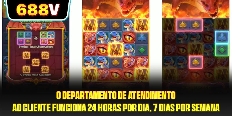 O departamento de atendimento ao cliente funciona 24 horas por dia, 7 dias por semana
