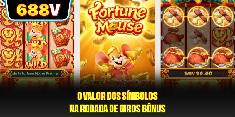 O valor dos símbolos na rodada de giros bônus